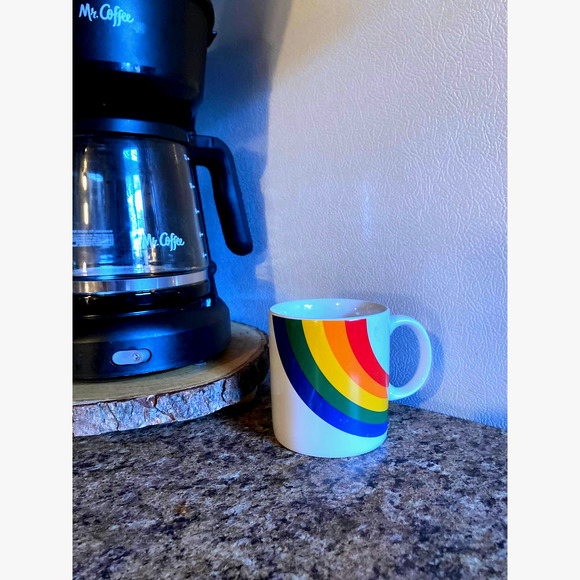 Vintage RAINBOW Coffee Mug - 80's Pride Mug - F.T.D.A. Coffee Cup - Picture 5 of 8